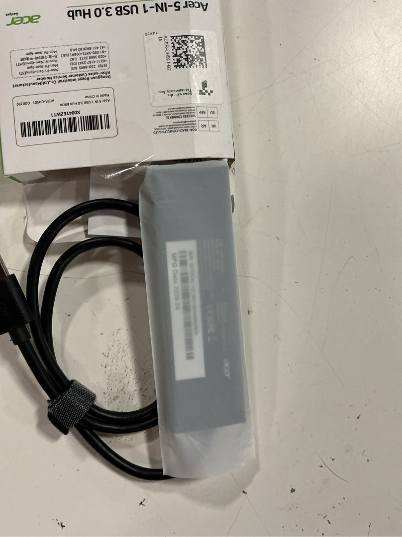 Condition photo showing New/Like New for acer usb hub 4 ports, multiple usb 3.0 hub, usba splitter for laptop/pc 2ft | type c power port, extender for 4*usb a port -mouse, keyboard, flash drive, u disk, printer compatible with desktop and more