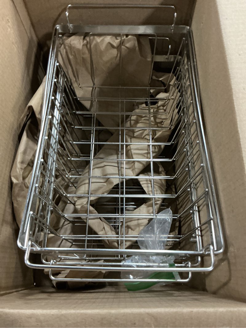Condition photo showing Good Condition for orgneas freezer baskets for chest freezer, capacity expandable deep freezer organizer bins adjustable from 16.5" to 26.5" stainless steel wire basket storage with hanging handles 2pcs