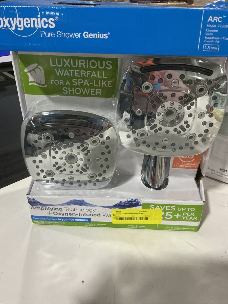 Condition photo showing Good Condition for oxygenics arc 80-setting chrome combo shower head
