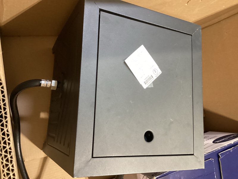 Condition photo showing As Is for style selections hose box steel 100-ft container hose reel