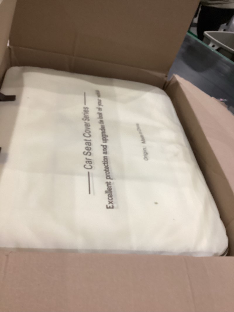 Condition photo showing Good Condition for Car Seat Covers Full Set - Universal Seat Covers for Cars SUV Truck – Faux Leather Automotive Seat Covers, Breathable & Waterproof Front and Rear Seat Protectors, Fit for Most Cars-Redblack Full-Set RedBlack