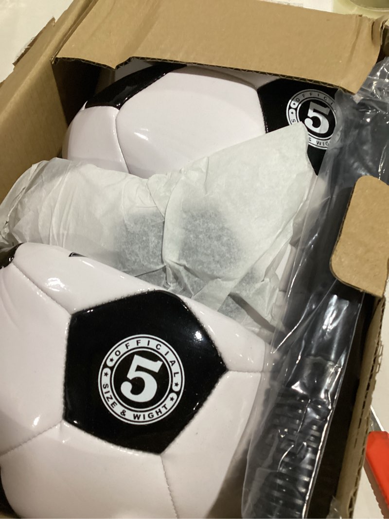 PlayBolt Soccer Ball Size 5 - Premium PVC Leather Cover - Official Size & Weight Soccer Balls with P