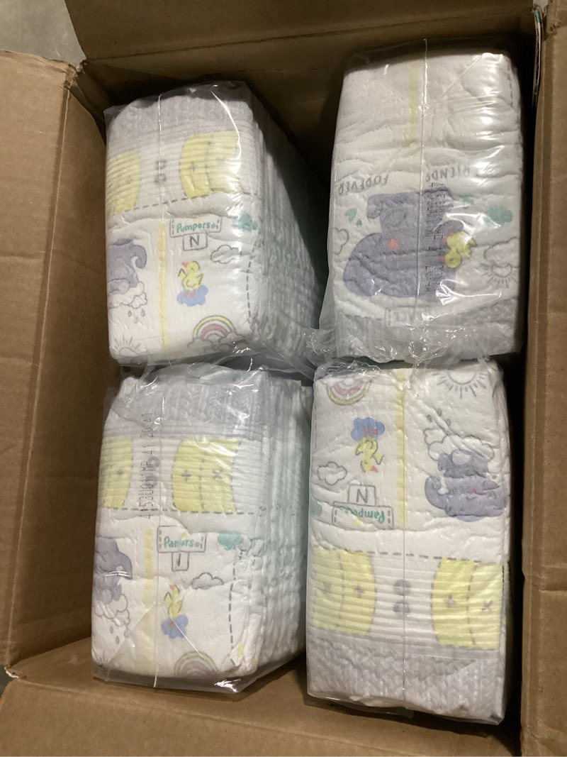 Condition photo showing As Is for pampers swaddlers diapers newborn - size 0, 84 count, ultra soft disposable baby diapers