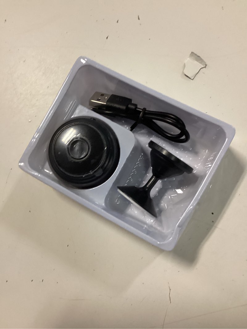 Condition photo showing As Is for hidden camera for home use, mini security wifi camera, hd 1080p outdoor/indoor night vision cam for baby, pets, compatible with smartphone, tablets g/y3 (black)