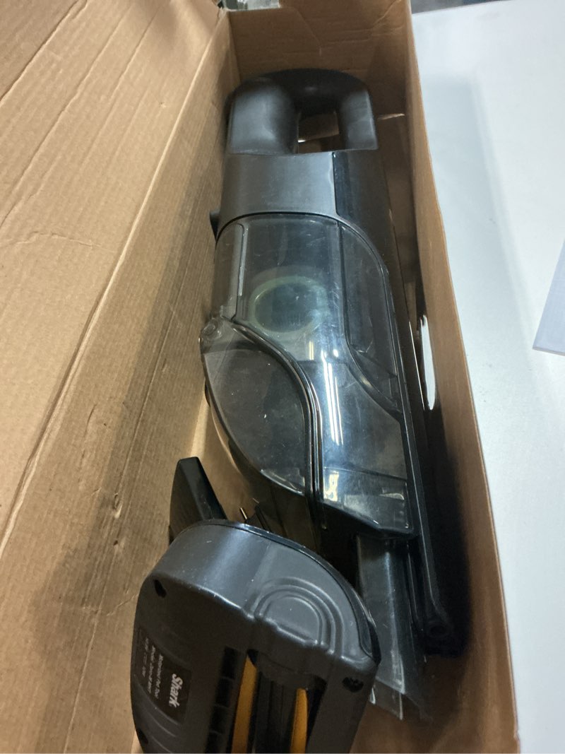 Condition photo showing As Is for Shark UltraCyclone Pet Pro Plus Cordless Hand Vacuum, Powerful Suction, Handheld Vacuum for Car & Home, Pet Power Brush, Crevice Tool, Scrubbing Brush, XL Dust Cup, Black, CH951