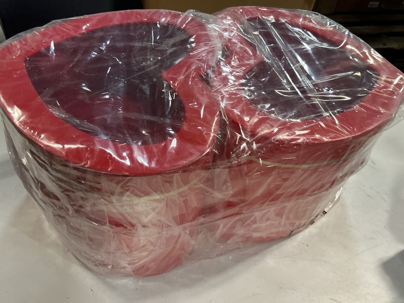 Condition photo showing Good Condition for Nuanchu 2 Pcs Valentine's Day Heart Shaped Flower Box with Transparent Window Paper Floral Boxes with Lids Ribbons Double Layers Rotating Gift Box for Arrangements, 9.1 x 7.9 x 6.5 Inch(Red)