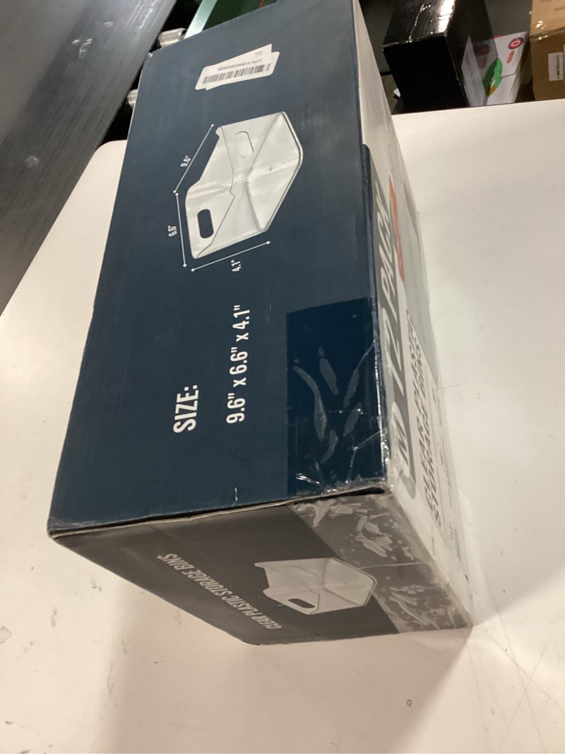 Condition photo showing New/Like New for 12 PACK Multi-Use Clear Plastic Storage Bins for Organizing w/ Labels - Home, Kitchen, Bathroom, Office, Pantry Cabinet Shelf Organizer Bins - SOHO Collection, RV, Fridge Organization Containers Medium