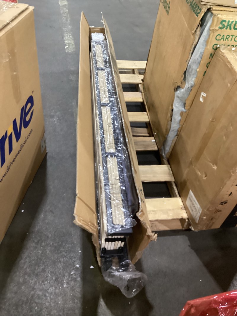 Condition photo showing As Is for zinus metal box spring with wood slats /4 inch mattress foundation/sturdy steel structure/easy assembly, california king black california king 4 inch box spring only