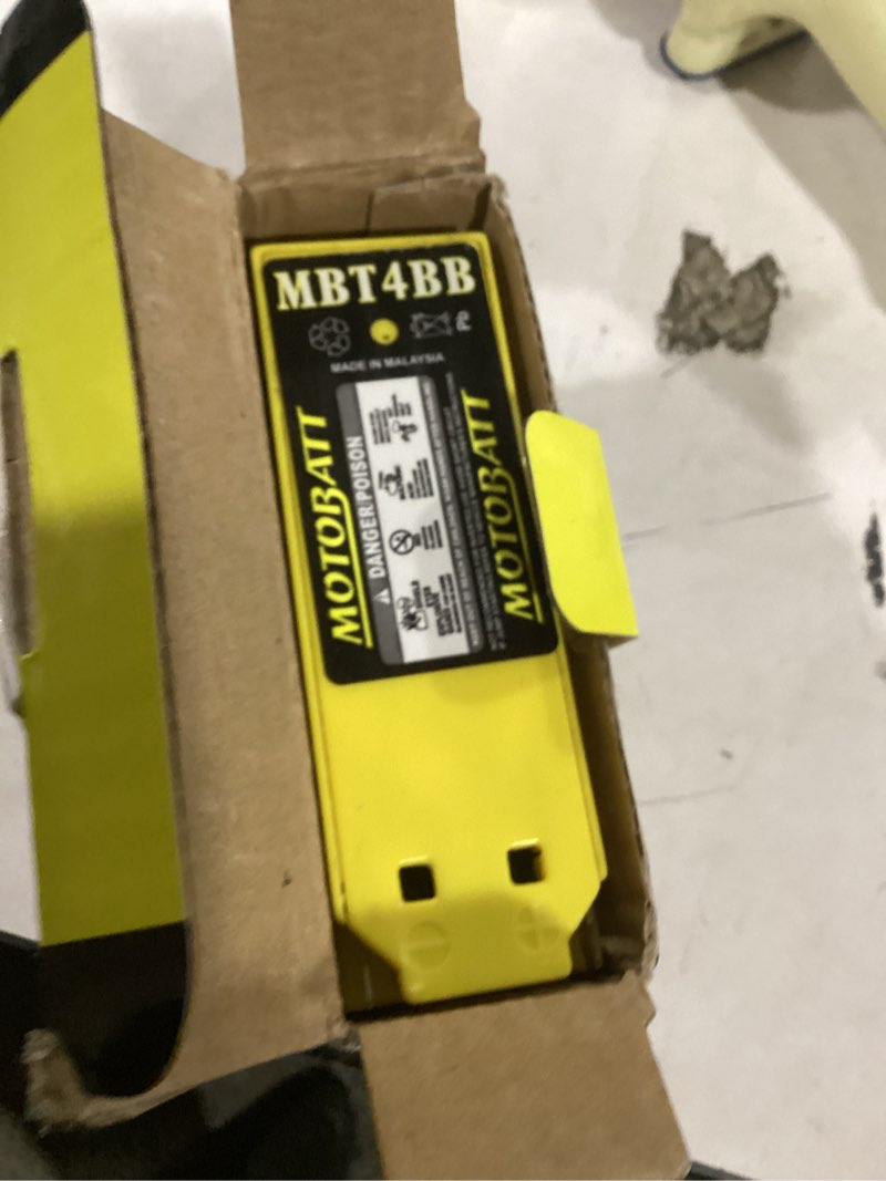 Condition photo showing Good Condition for motobatt mbt4bb (12v 2.5 amp) 40cca factory activated quadflex agm battery replaces - yt4bbs, gt4-3