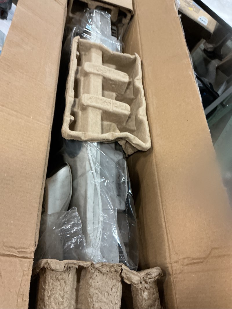 Condition photo showing As Is for Bionaire Window Fan with Reversible Airflow Blades – 3-Speed Settings, Programmable Thermostat, LED Display, Remote Control, Fits 24–36" Windows, No Assembly Required White 2 Blades Electronic control with LCD screen Window Fan