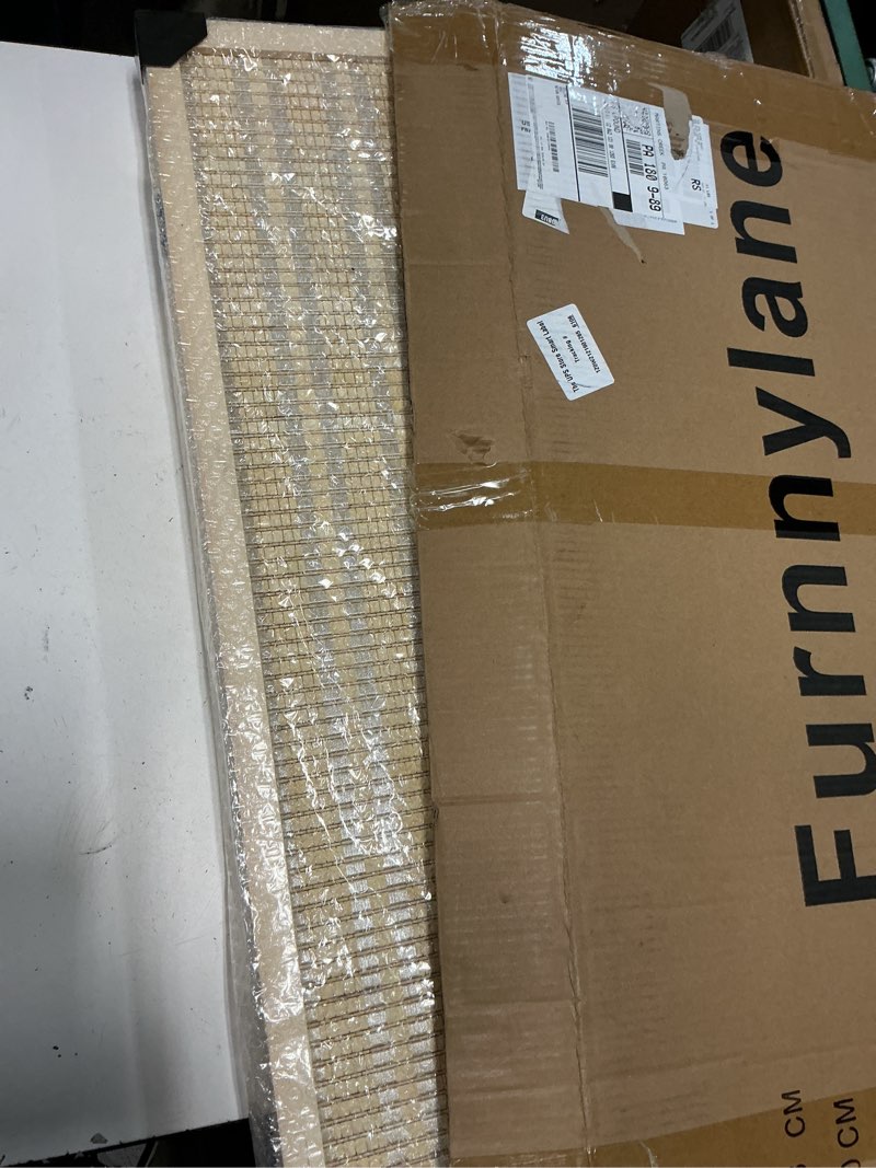 Condition photo showing New/Like New for furnnylane 4 panel short room divider screen,beige freestanding partition,small bamboo panel divider for room seperation,3.95 ft tall beige 4 panel