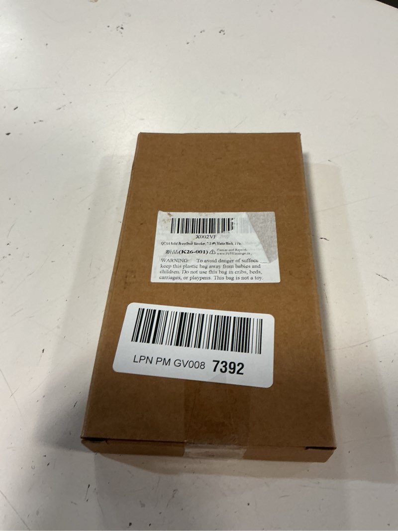 Condition photo showing New/Like New for qcaa solid brass door knocker, 7-3/4", matte black, 1 pack, made in taiwan 1 pack matte black