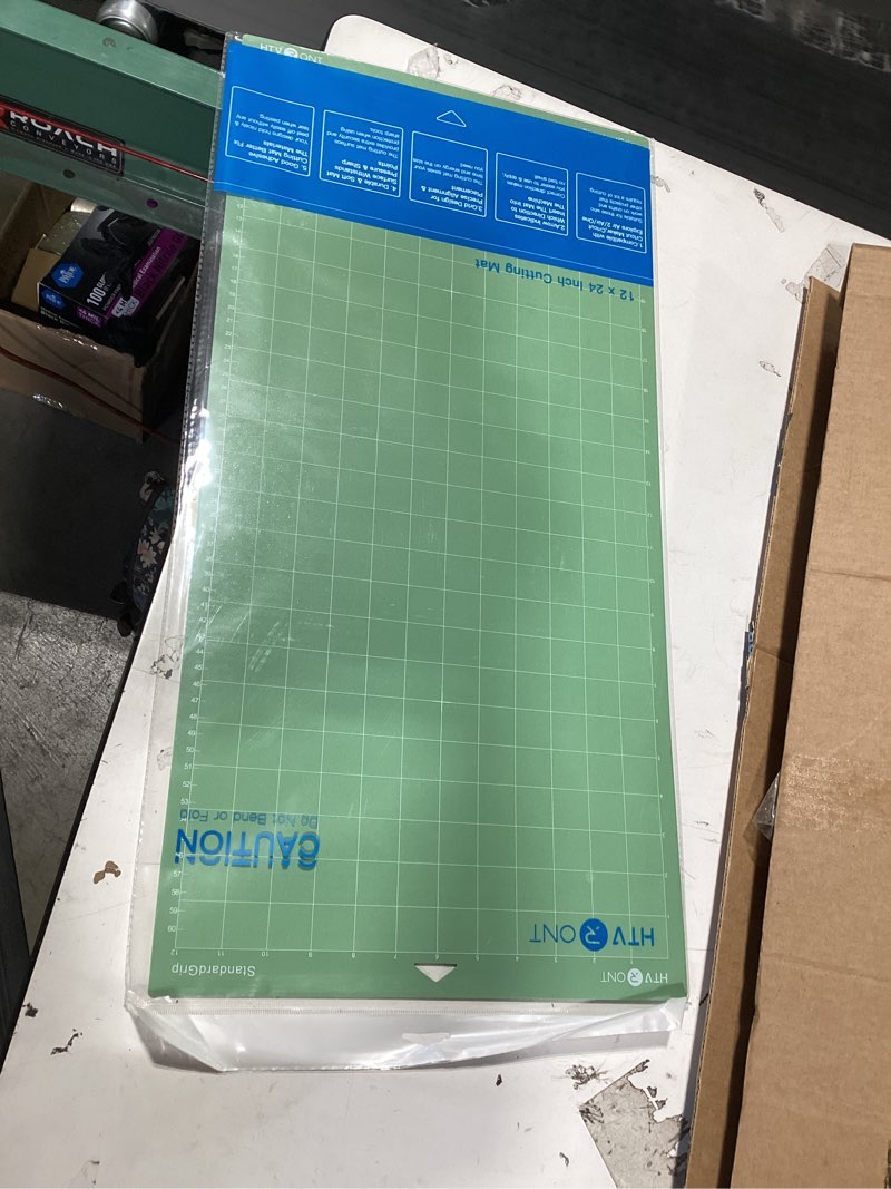 Condition photo showing Good Condition for htvront standard grip cutting mat, 3 pack cutting mat 12x24 compatible with cricut maker 3/maker 4/maker/explore 3/4/air 2/one, standard adhesive sticky quilting cutting mats replacement accessories green 12 x 24 in (3 pack) standard