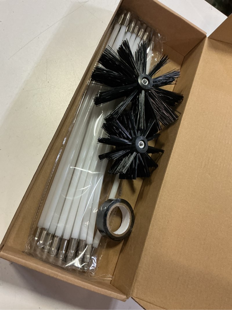 Condition photo showing New/Like New for heavy duty chimney sweep kit chimney sweep brush for flue fireplace sewage pipe hood with flexible rods