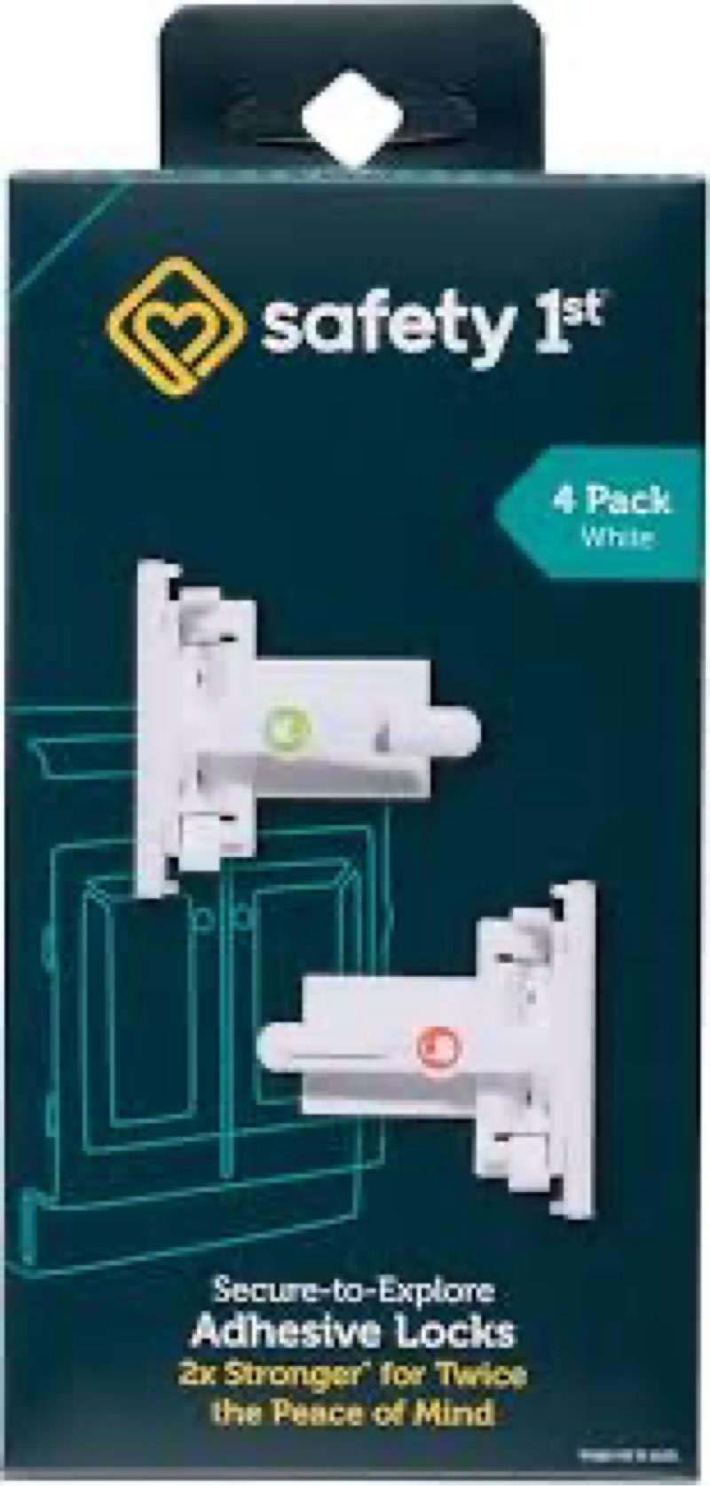 4-pack of safety 1st secure-to-explore adhesive magnetic locks