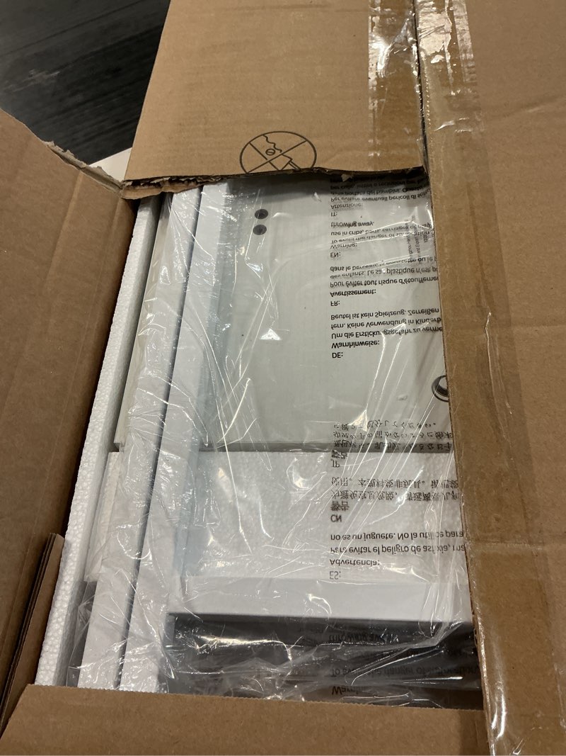 Condition photo showing Good Condition for hoobro folding tv tray tables, set of 2 side table for small space, industrial snack tables for eating at couch, stable metal frame, easy assembly, space saving, white ww25bz01n1