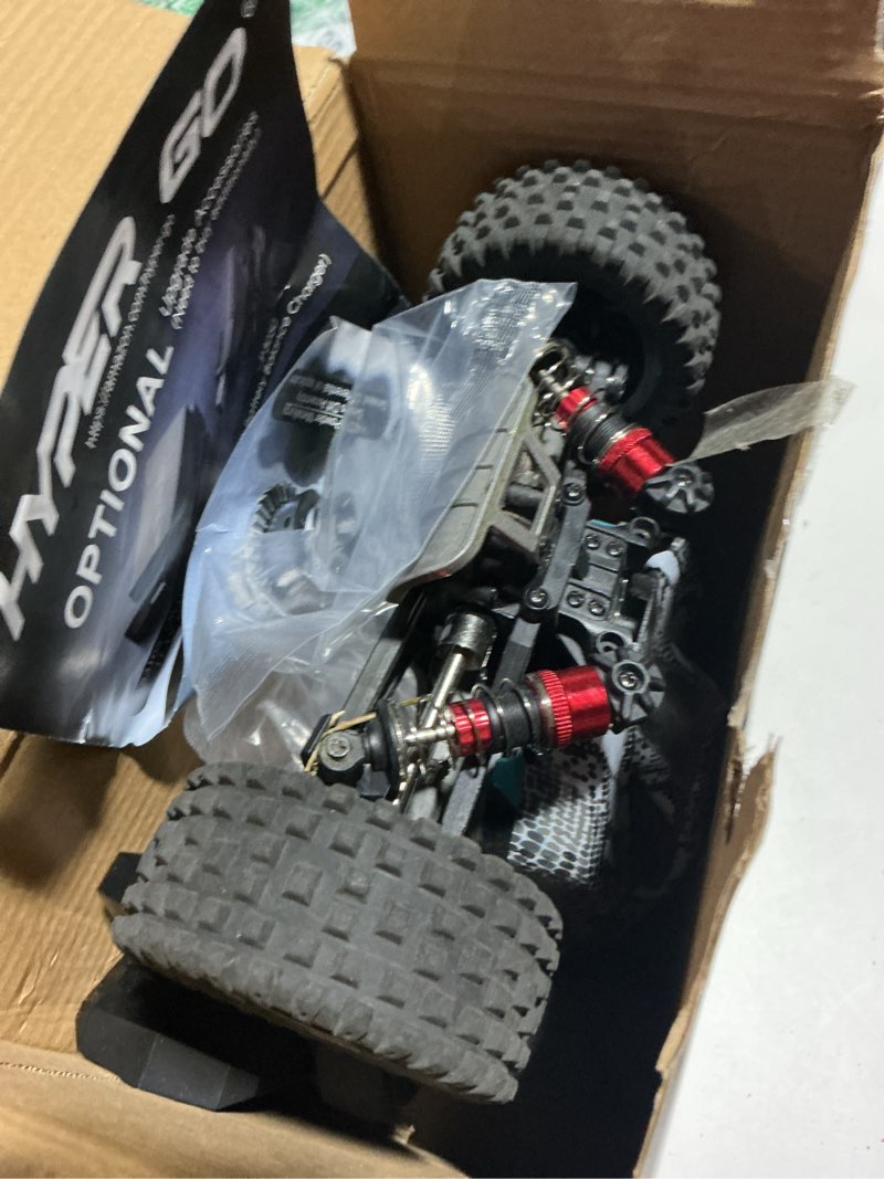 Condition photo showing As Is for hyper go h16pl 1/16 rtr fast brushless rc buggy for adults, max 38 mph rc truck, 4wd high speed racing car with 2s 2000 mah battery for rc basher
