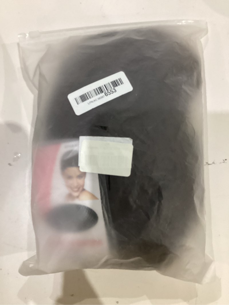 Condition photo showing As Is for mens brown wavy wig - medium length natural look middle part heat resistant synthetic hair for men costume, cosplay, halloween party