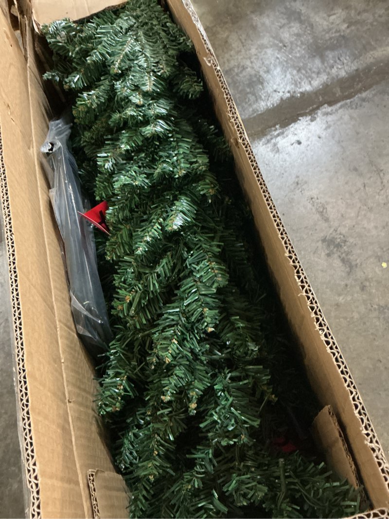 Condition photo showing As Is for homcom 7' pencil prelit artificial christmas tree with colorful led lights