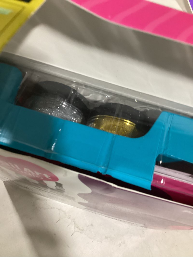 Condition photo showing As Is for nail art studio for girls - birthday gift - nail polish kit for kids ages 7-12 years old - girl gifts ideas - gift set - girly stuff - polish, pens, glitter, stickers, gems, filer - 8 9 10 11 12 year