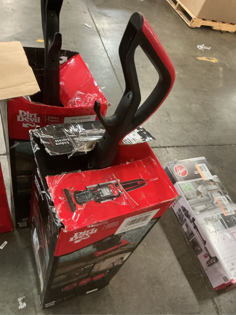 Condition photo showing As Is for dirt devil upright vacuum cleaners - hepa filtration