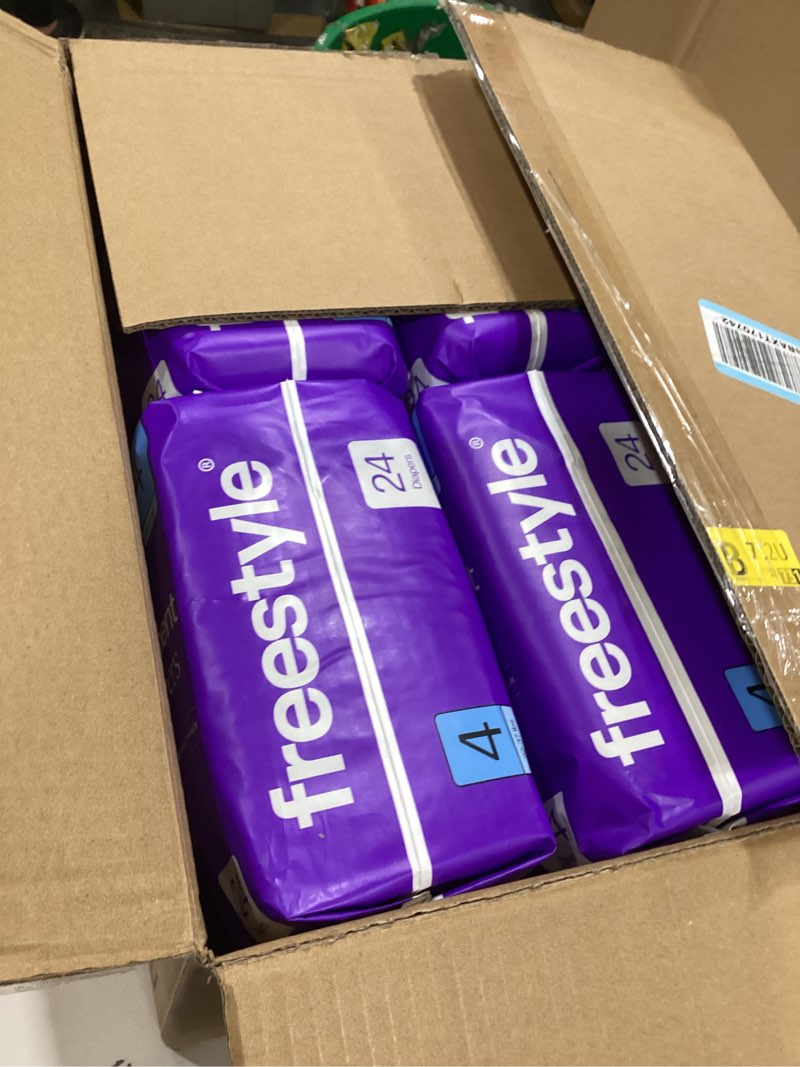 Condition photo showing New/Like New for freestyle bambootek diapers – (size 4) hyper absorbent & non-toxic – disposable diapers for sensitive skin – ultra soft diapers (22-37 lbs) – 144 count size 4 - 144 count
