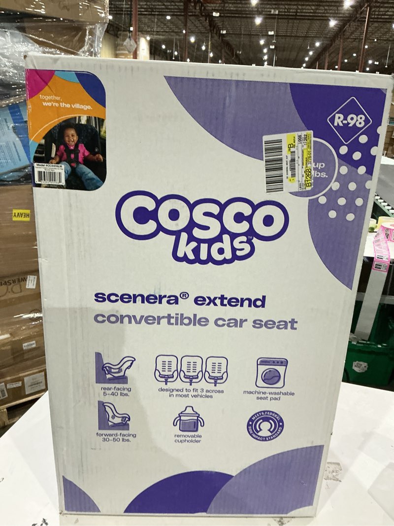 Condition photo showing Good Condition for cosco kids scenera extend infant & toddler convertible car seat, moonlit night, black