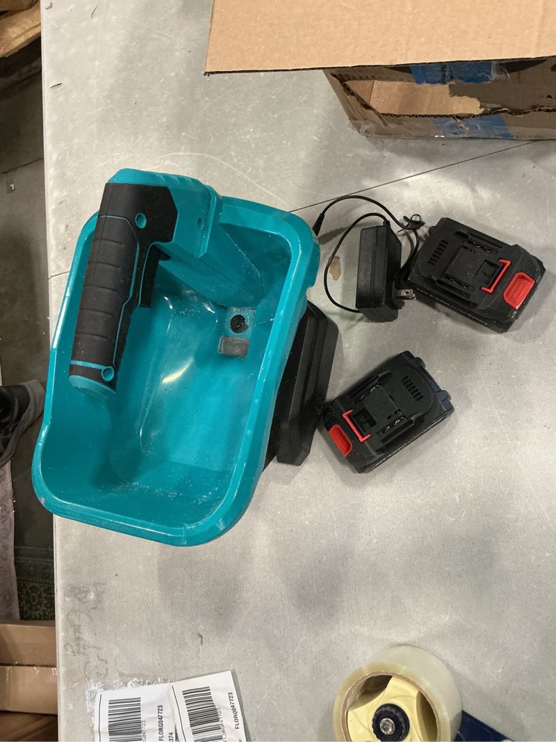 Condition photo showing Good Condition for power seed spreader handheld with battery 2x 2000mah 20v, cordless grass seed spreader available year-round, electric lawn spreader for fertilizer, grass seed, salt, ice melt, feed