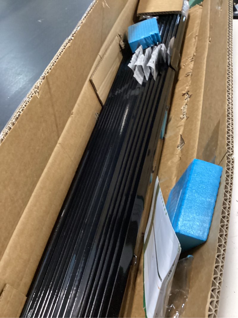 Condition photo showing Good Condition for metal fence post black 6 feet, pack of 8, t posts for fences wire mesh, no dig steel stakes fencing for garden yard farm outdoor light duty 6 ft- 8pack-black splicing black