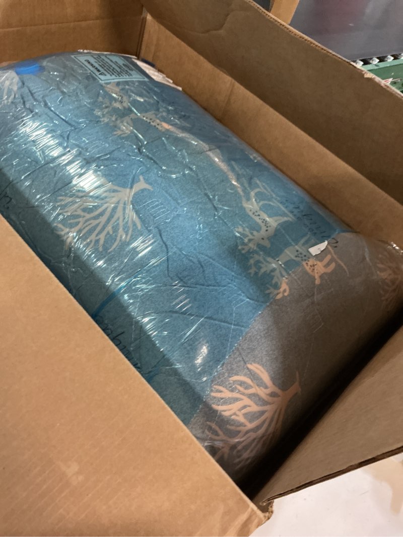 Condition photo showing As Is for lillibearas premium foam queen mattress topper -thick 9-layer modern comfort topper, 60-mil foam-back pain relief & comfort support,breathable & hypoallergenic cute deer queen