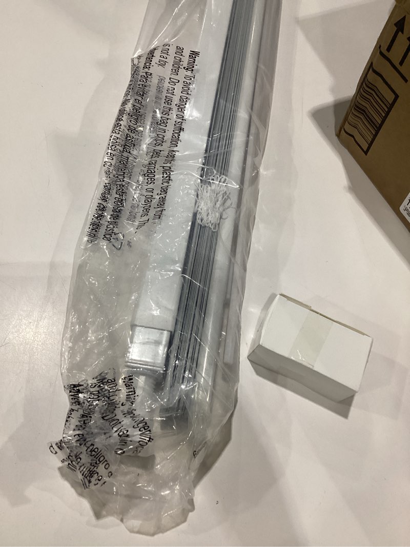 Condition photo showing Good Condition for lazblinds no tools-no drill 1" aluminum mini blinds, cordless blinds for indoor windows, light filtering horizontal blinds and shades for window size 26'' w x 64'' h, white no drill-white 26'' w x 64'' h