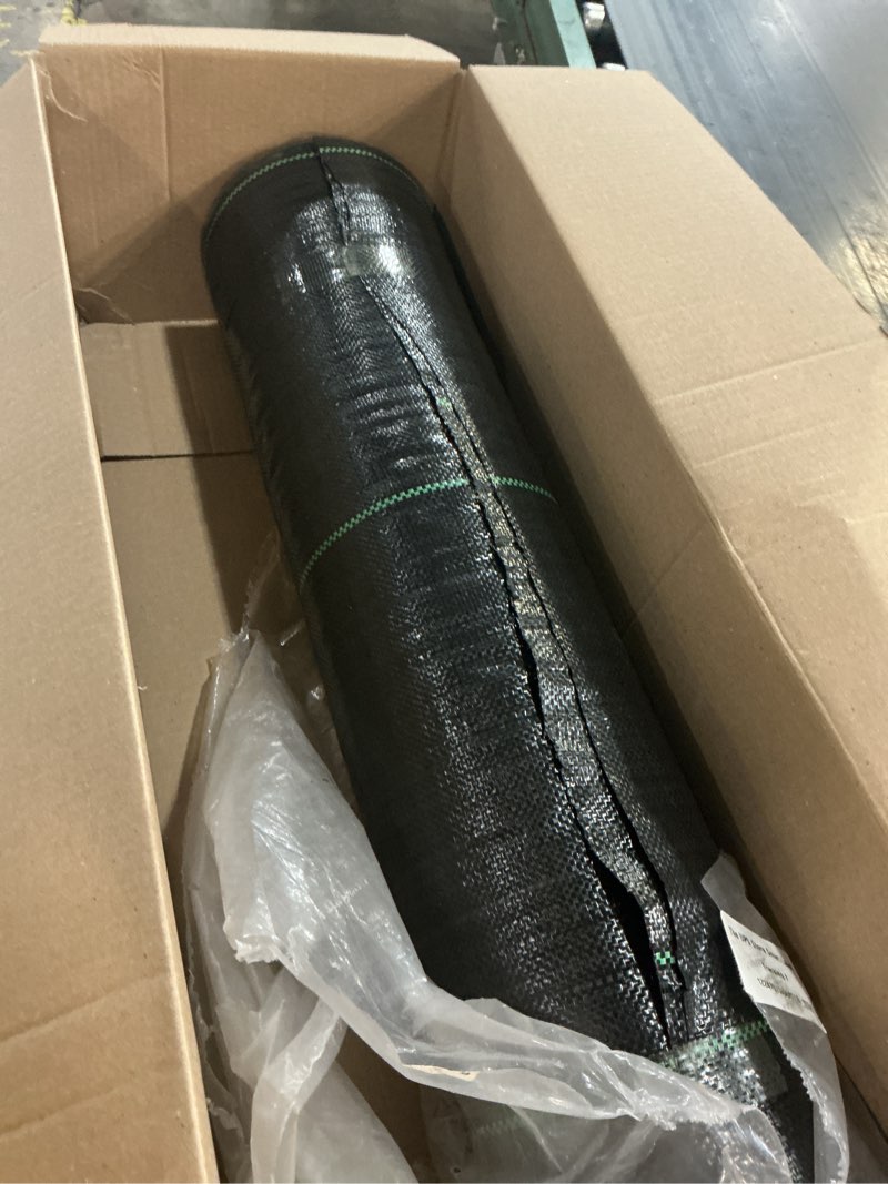 Condition photo showing Good Condition for weed barrier landscape fabric 3ftx100ft premium weed block gardening mat woven weed control fabric for outdoor gardens underlayment construction projects