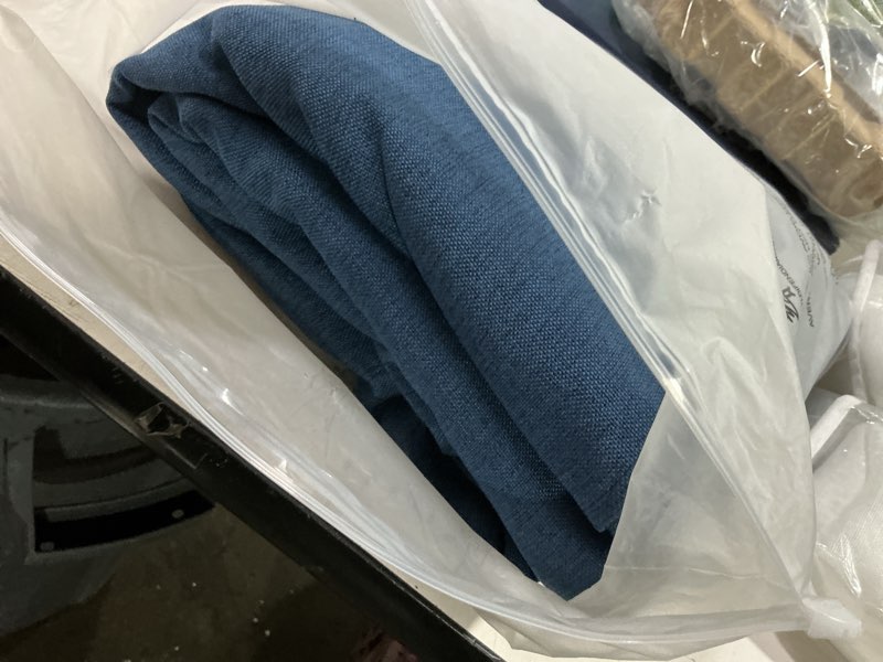 Condition photo showing Good Condition for ekaina waterproof faux linen rectangle tablecloth spill-proof wipe-clean dining table cover for kitchen party holiday everyday use navy blue 142"l x 79"w