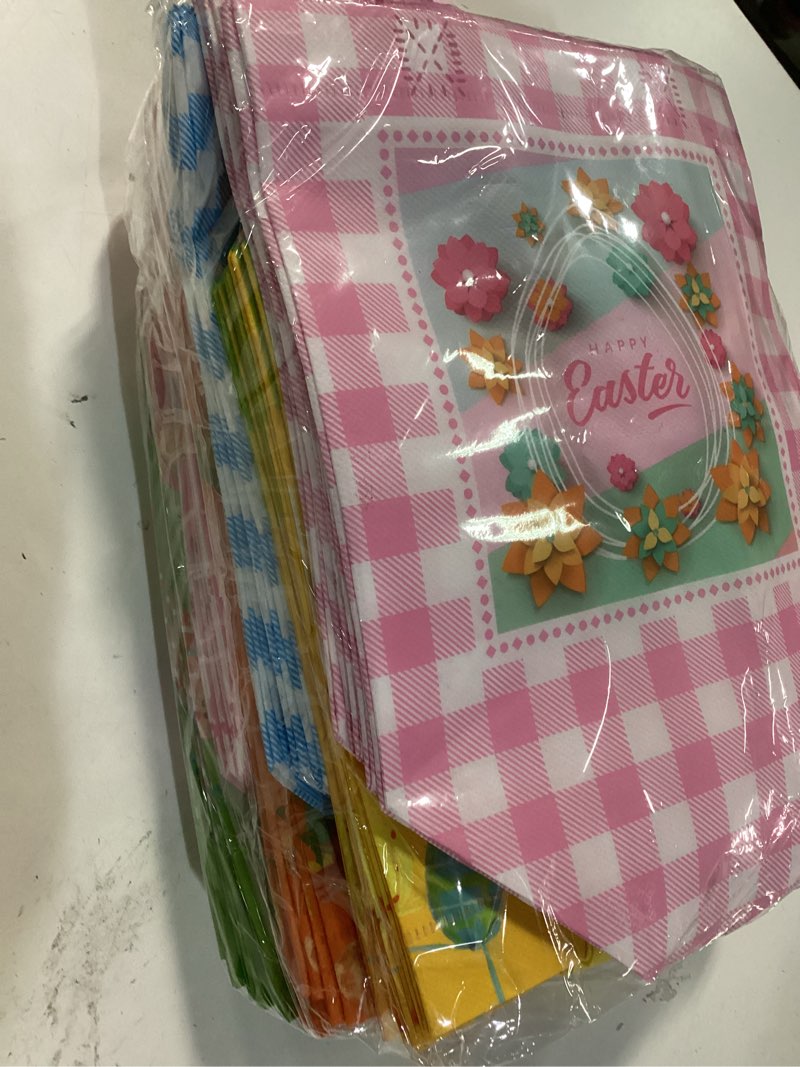 Condition photo showing New/Like New for yangte 36pack easter bags - easter baskets non-woven gift bags for kids with handle spring party supplies open size 8.2 x 5.8 x 8.2 in easter 36 pack