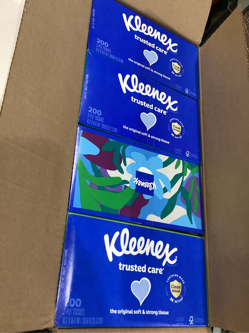 Condition photo showing New/Like New for kleenex trusted care facial tissue - 8pk/200ct