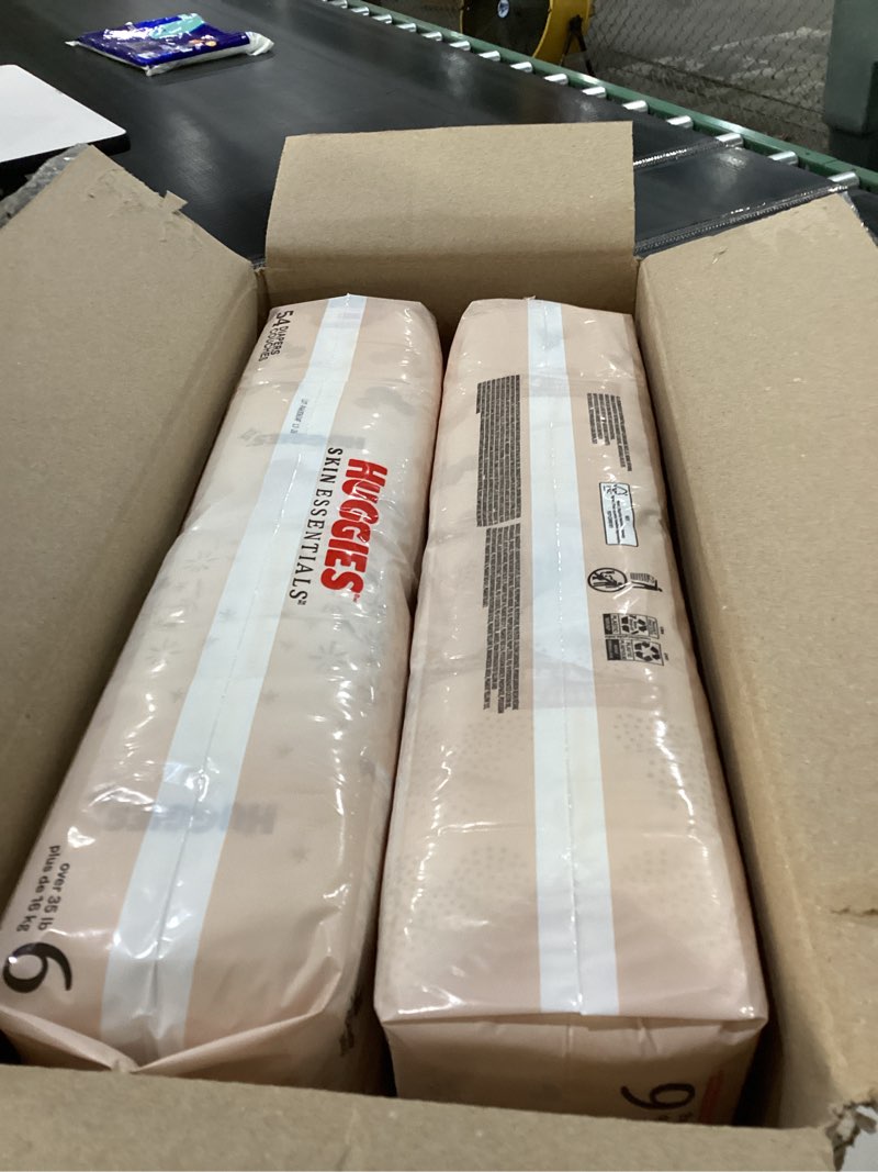 Condition photo showing New/Like New for Huggies Skin Essentials Luxury Diapers - Size 6 - 108ct