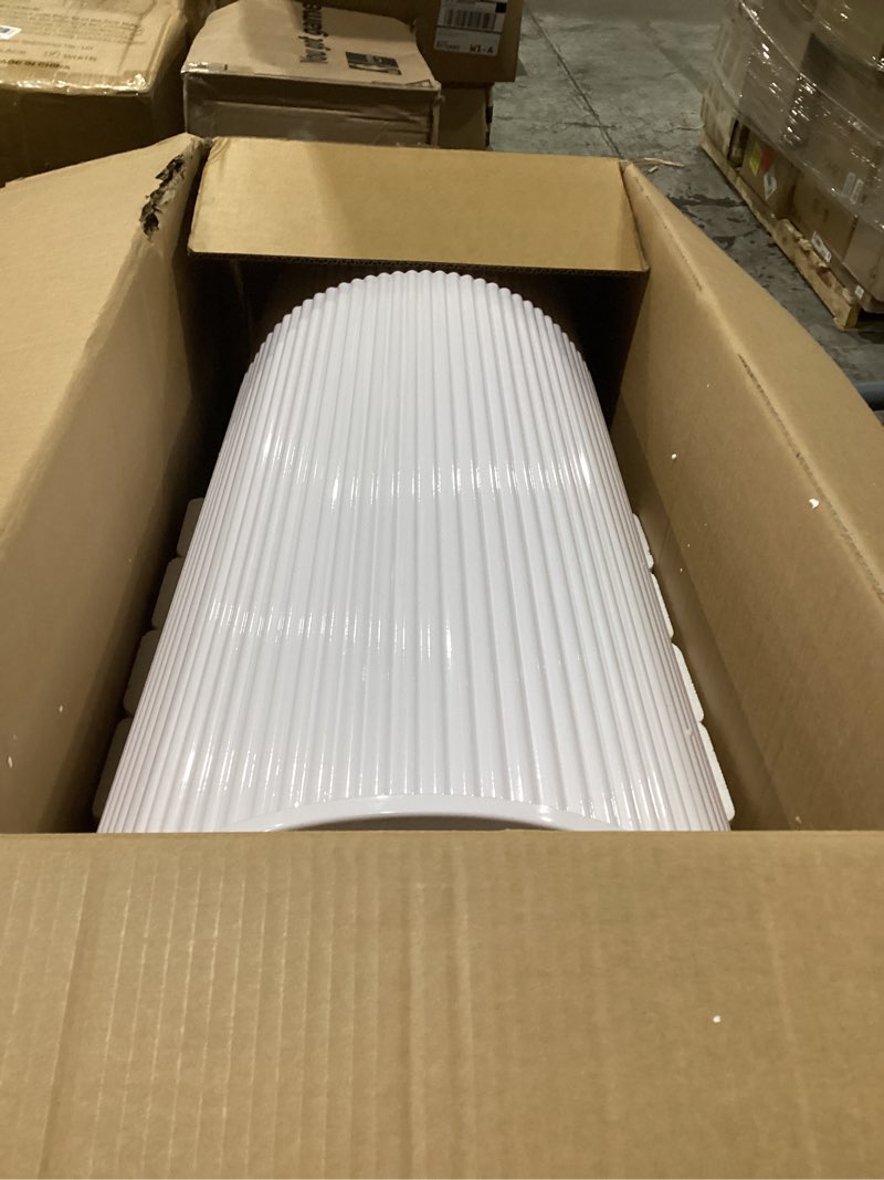 Condition photo showing Good Condition for JALANCY Metal Pleated Cylinder Pedestal Stands for Party, 3 Pieces Heavy Duty Round Cake Pedestal Stand Display Plinth Pillars Art Decor for Wedding Ceremony Birthday Party?Large, White? White XXL:35.63"x40", XL:29.72"x14.17", L:23.82"x12.6"