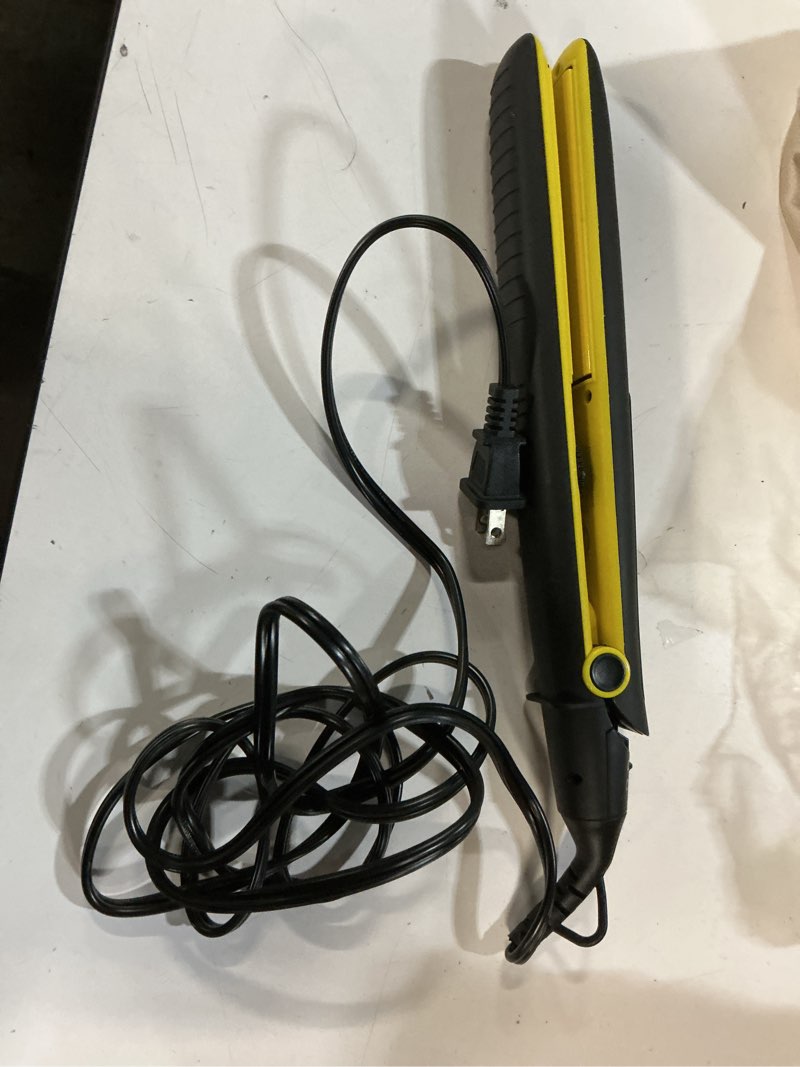 Condition photo showing Good Condition for ibroo ceramic flat iron hair straightener, 1 inch tourmaline ionic curling straightening iron in one, 15% extra long, 230? to 450? straight iron for black women hair, dual voltage 110v-220v for travel