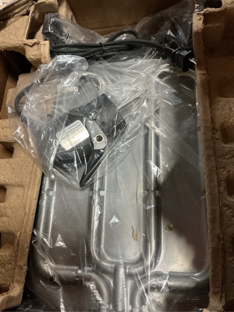 Condition photo showing As Is for elite gourmet eg-6203# extra deep 16"x13" (10.5 qt.) non-stick electric skillet with glass vented lid & pour spout | dishwasher safe, long-lasting non-stick, 200-400°f | serves 6-8, black 10.5qt