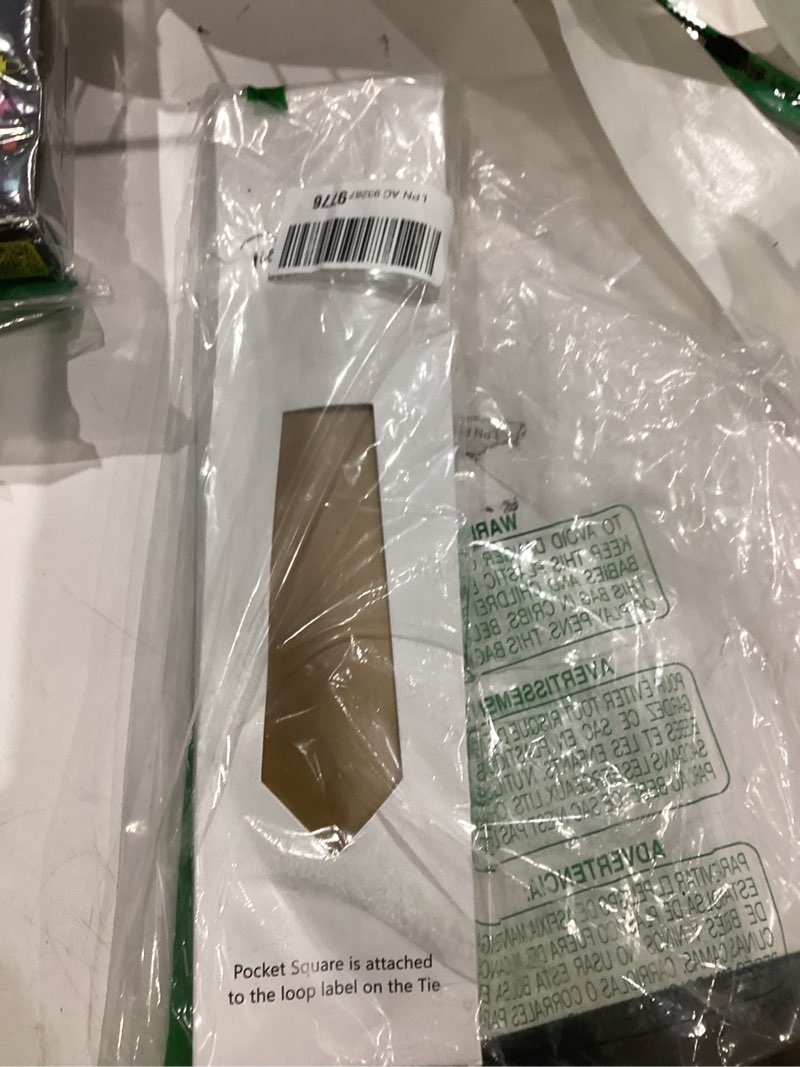 TIE G Solid Satin Woven dyed Color Formal Black Necktie and Pocket Square Sets in Gift Box (Beige)