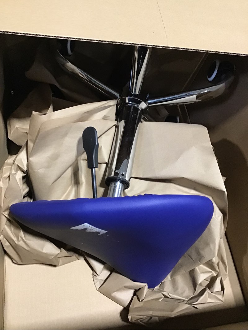 KKTONER Rolling Stool Chair PU Leather Height Adjustable Round Stool with Wheels Chair for Salon Spa Drafting Small Dark Blue and it’s a different style/ Shape 