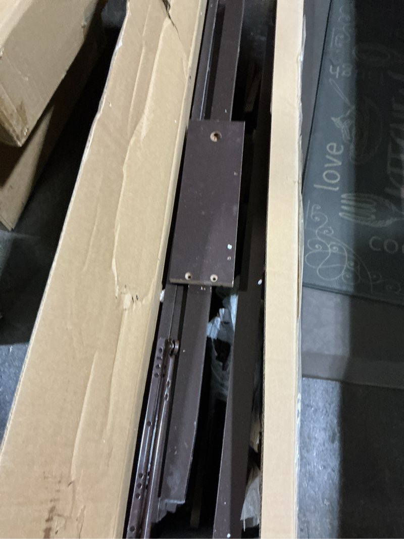 Condition photo showing As Is for ChooChoo Console Table with Drawers, Narrow Wood Accent Sofa Table Entryway Table with Storage Shelf for Entryway, Front Hall, Hallway, Living Room, Espresso Espresso 11.8"D x 39.4"W x 31.5"H