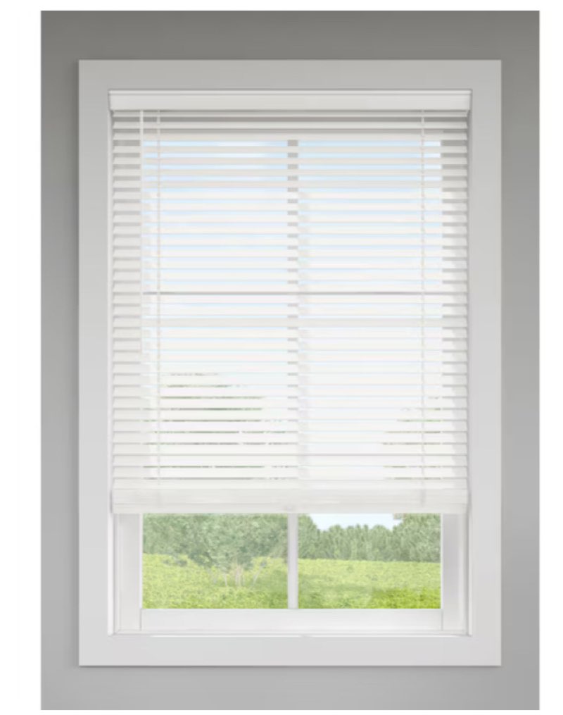 levolor  trim+go 2-in faux wood blind 36 x 64 in white