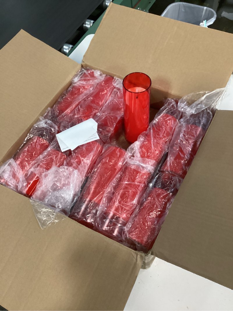 Condition photo showing New/Like New for Grcdoyvl 24-Pack Red Flameless LED Candles - Remote Control & Timer, Realistic Flickering for Chinese New Year Decor, Valentine's Day, Romantic Home Ambiance, Fireplace Mantel & Festive Centerpieces 24pcs-Red