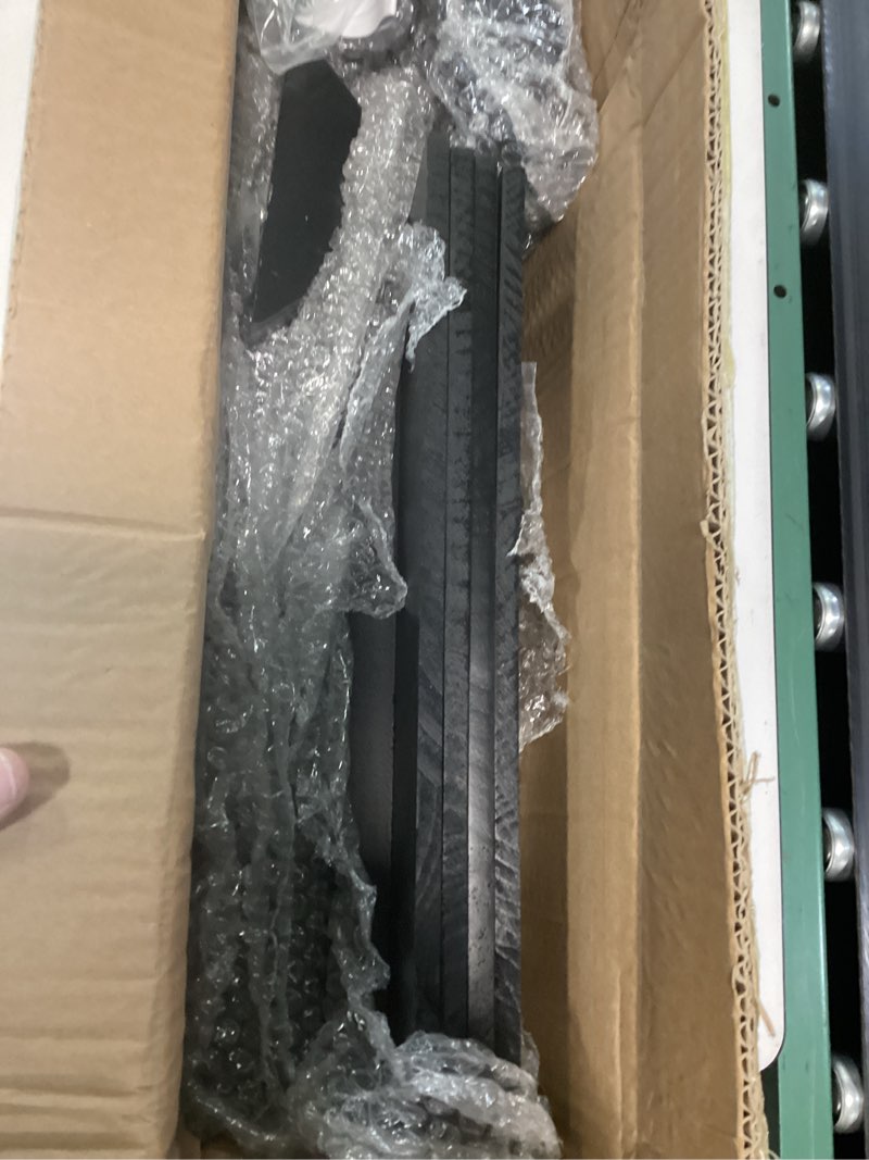 Condition photo showing As Is for 55 inch/4.58 ft h wooden mailbox post with planter box for outside decorative post flower box(not included mailbox)(black)