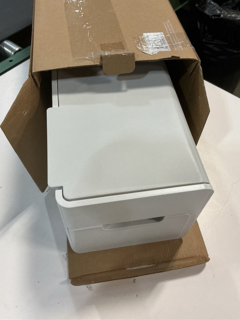 Condition photo showing As Is for Prepdeck Gen 2 Recipe Prep & Storage Station - 8 Essential Tools + Deluxe Cutting Board, 14 Plastic Containers + Super-Seal Lids, Removable Trash Compartments, Tablet Stand Included - White Stone