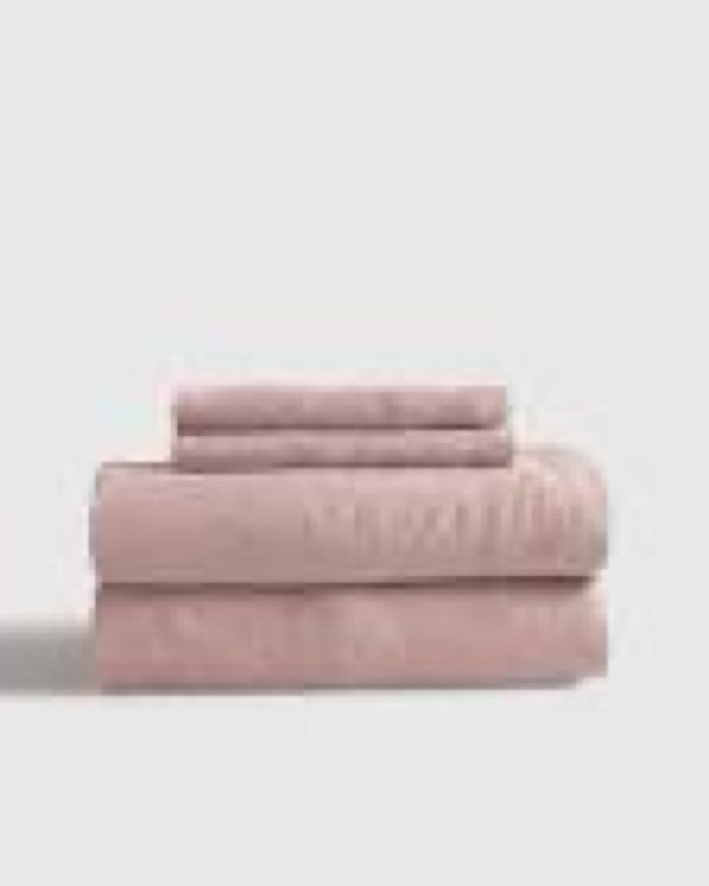 quince, european linen sheet set of 4 (king), dusty mauve