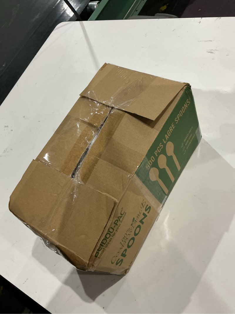 Condition photo showing New/Like New for beidou-pac 500 count compostable disposable non plastic spoons, large heavy duty biodegradable utensils, eco friendly durable sturdy recyclable spoons flatware silverware for party wedding daily use 7"spoons | 500 pcs