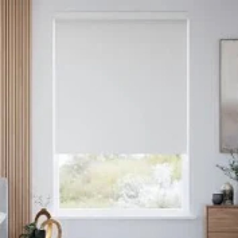 Grandekor Cordless Roller Shades for Windows, Blackout Blinds Room Darkening Pull Down Shades with F