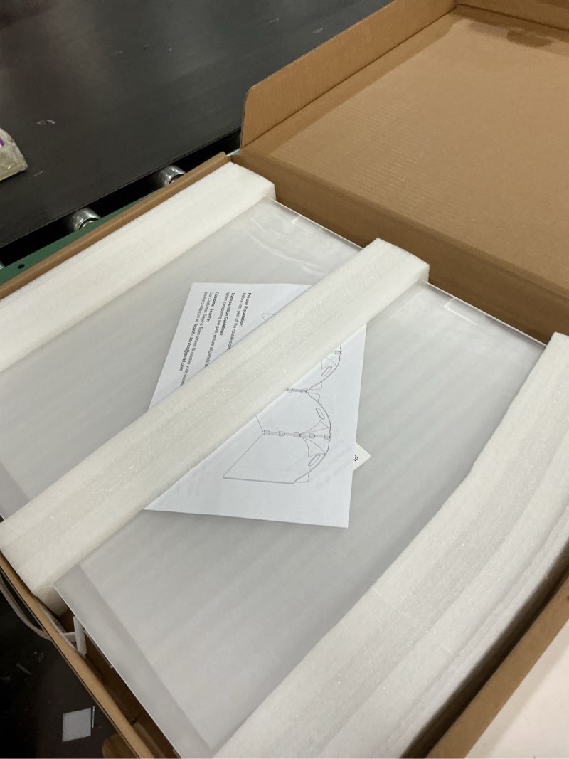 Condition photo showing Good Condition for Clear Acrylic Freestanding Dog Gates for The House – Folding 4-Panel Pet Gates for Doorways, Stairs, and Rooms, Transparent Indoor Barrier for Dogs, Puppies, and Cats 4 Panel - 80''W x 24''H